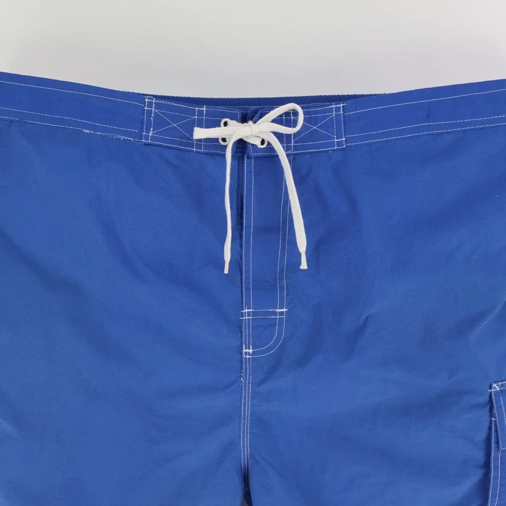 Wave Zone Swim Trunks w/ Liner Mens Sz XL Blue Drawstring Pockets Stretch Waist‎